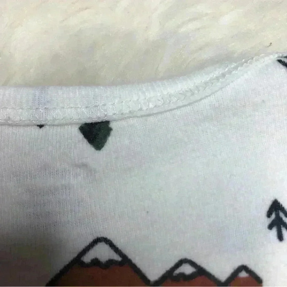 Gerber Onesie Diaper Shirt White Woodland Creatures  Size Neworn - Picture 13 of 16